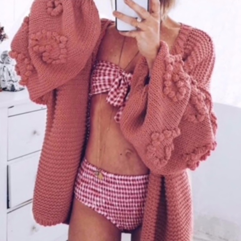 MADISON Balloon Sleeve Knit Cardigan - Picture 1 of 7